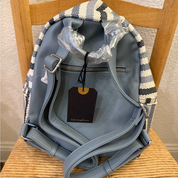 Moda Luxe Striped Mini Backpack NEW - Picture 2 of 6